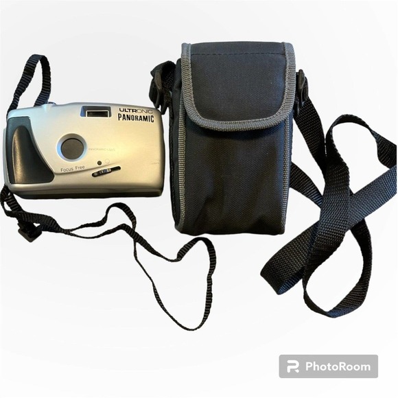 Vintage Ultronic Panoramic Camera 35mm Film Point & Shoot Silver & carrying case - Picture 1 of 8